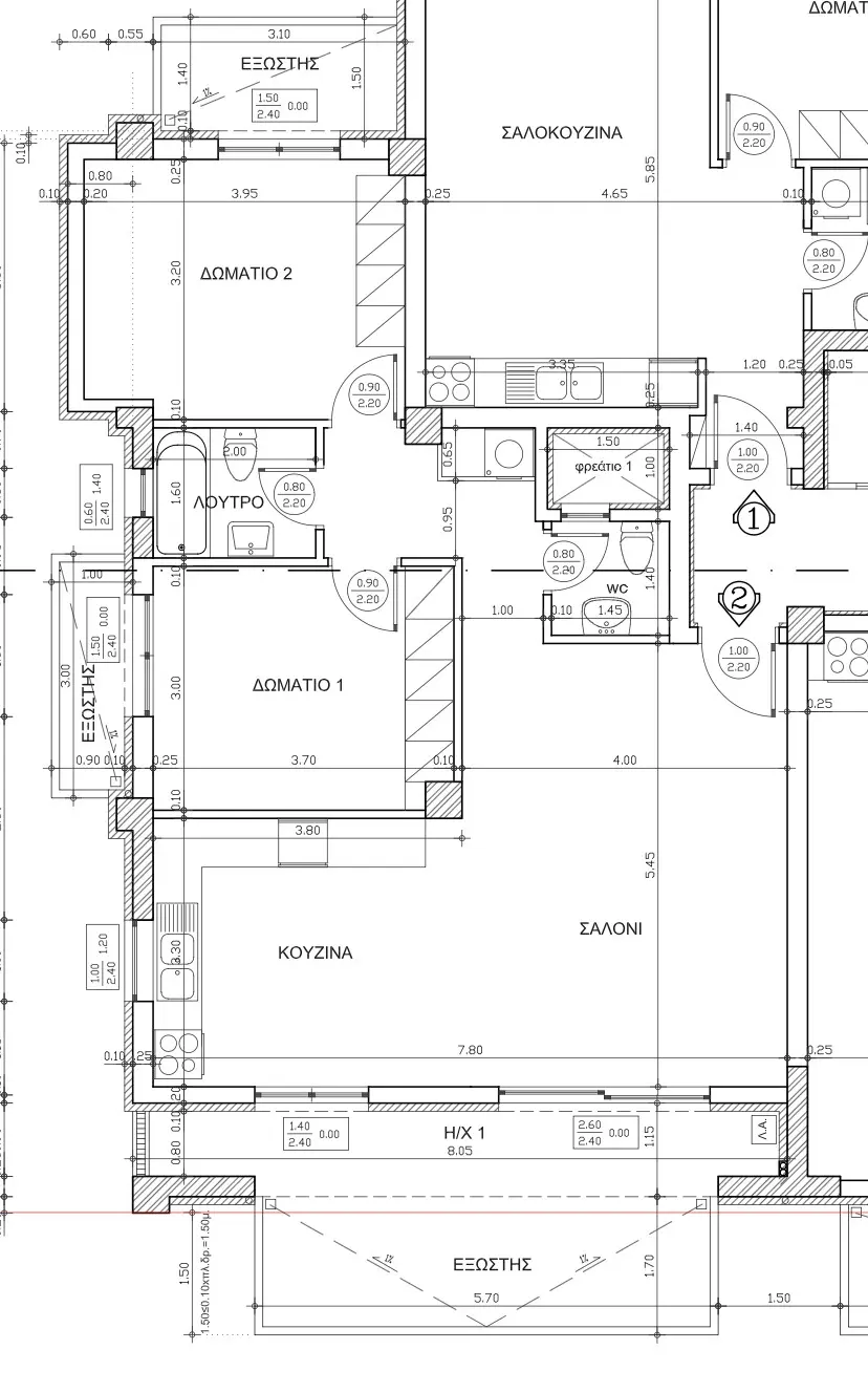 Zu verkaufen – Wohnung (Δ2), 90 qm in Thermi, Thessaloniki